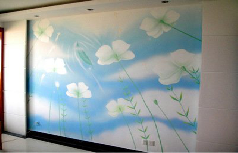 大化画墙绘怎么画好白云的蓬松感?