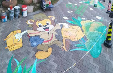 大化夏季画地面彩绘会遇到的问题