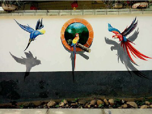 大化视觉错位-3D墙绘设计