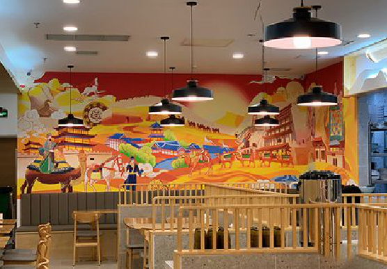 大化商业空间彩绘介绍。