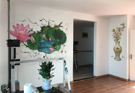 大化墙体彩绘相比墙纸的优势。