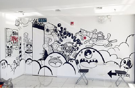 大化手绘墙并非传统涂鸦。